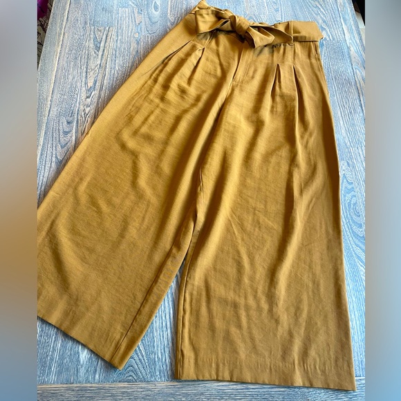 Zara Wide Leg Tie-Waist Pants - Picture 1 of 9